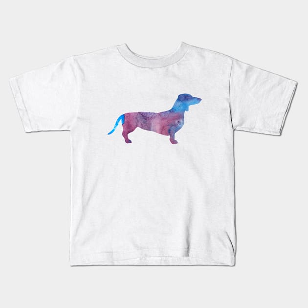 Dachshund Doxie Art Kids T-Shirt by TheJollyMarten